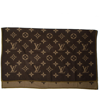 Louis Vuitton Lambswool Angora Monogram Blanket Marron 3 of 5
