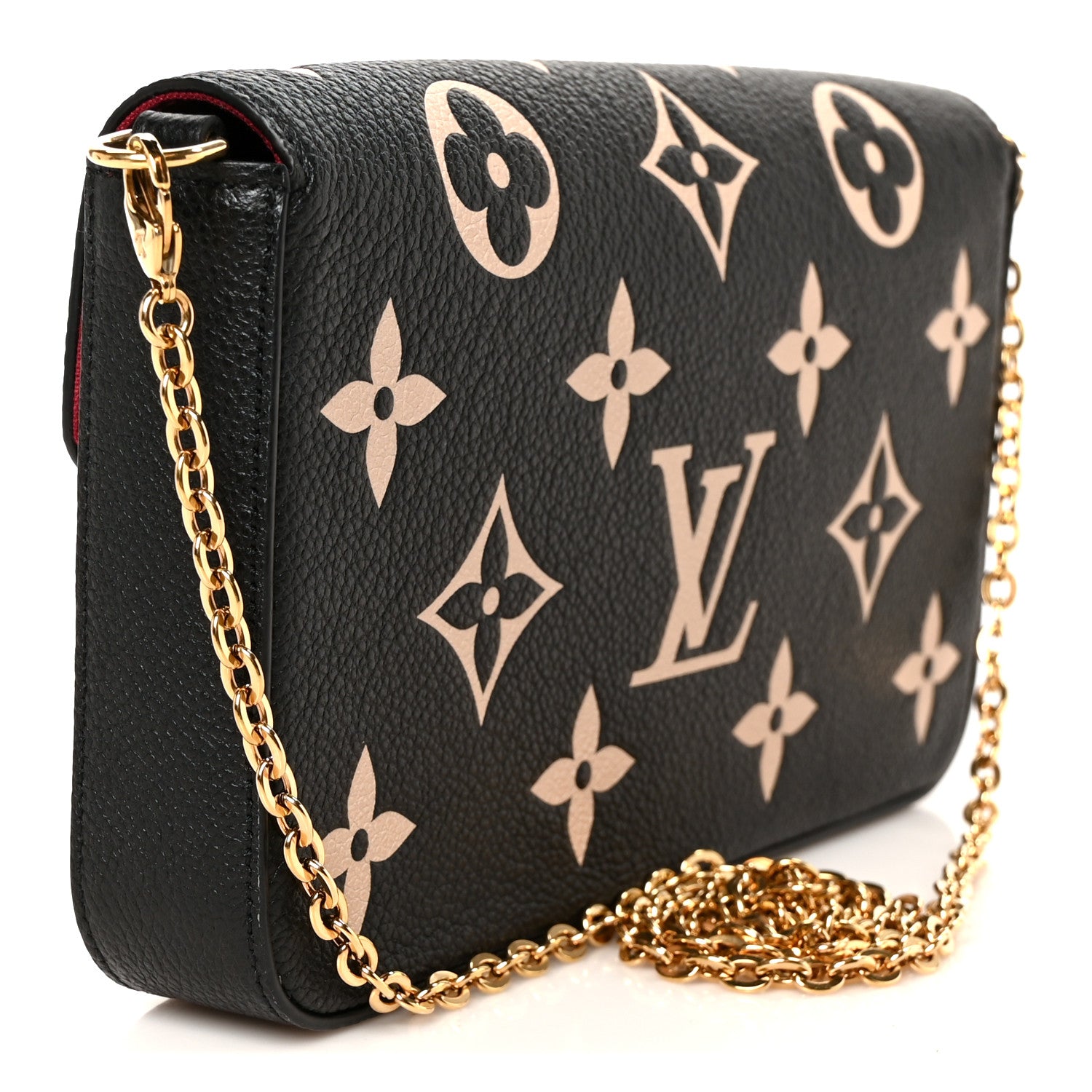Louis Vuitton Empreinte Monogram Giant Felicie Pochette Black Beige 3 of 9