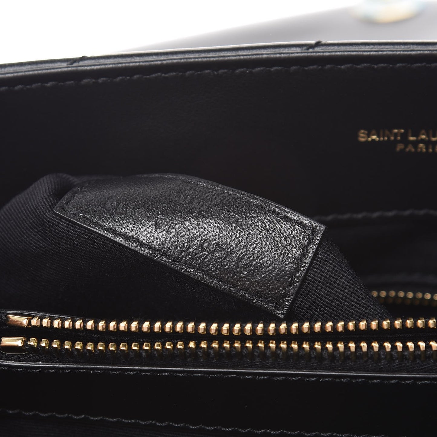 Calfskin Y Quilted Monogram Medium Loulou Chain Satchel Black