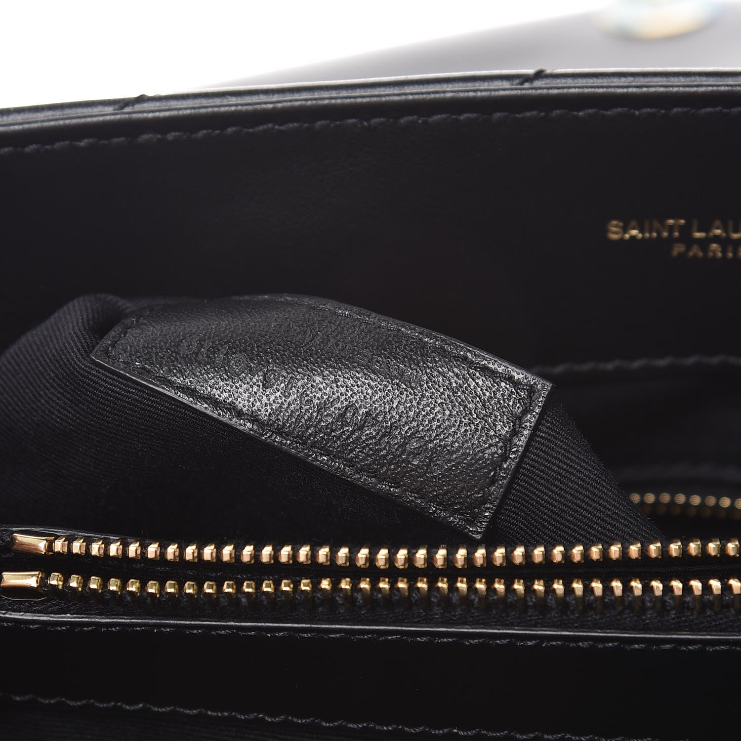 Saint Laurent Calfskin Y Quilted Monogram Medium Loulou Chain Satchel Black 8 of 9