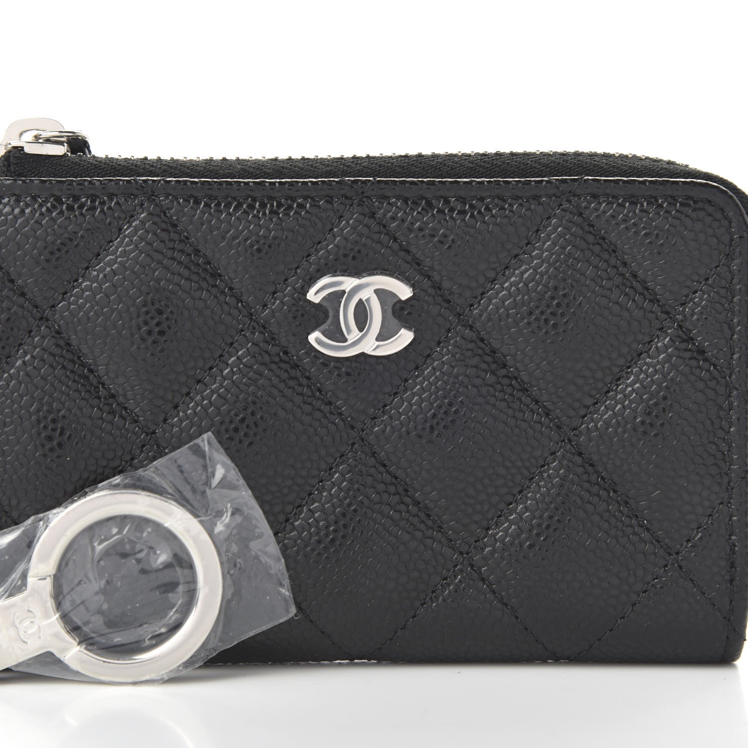 Chanel Caviar Quilted Key Holder Case Black 10 of 10