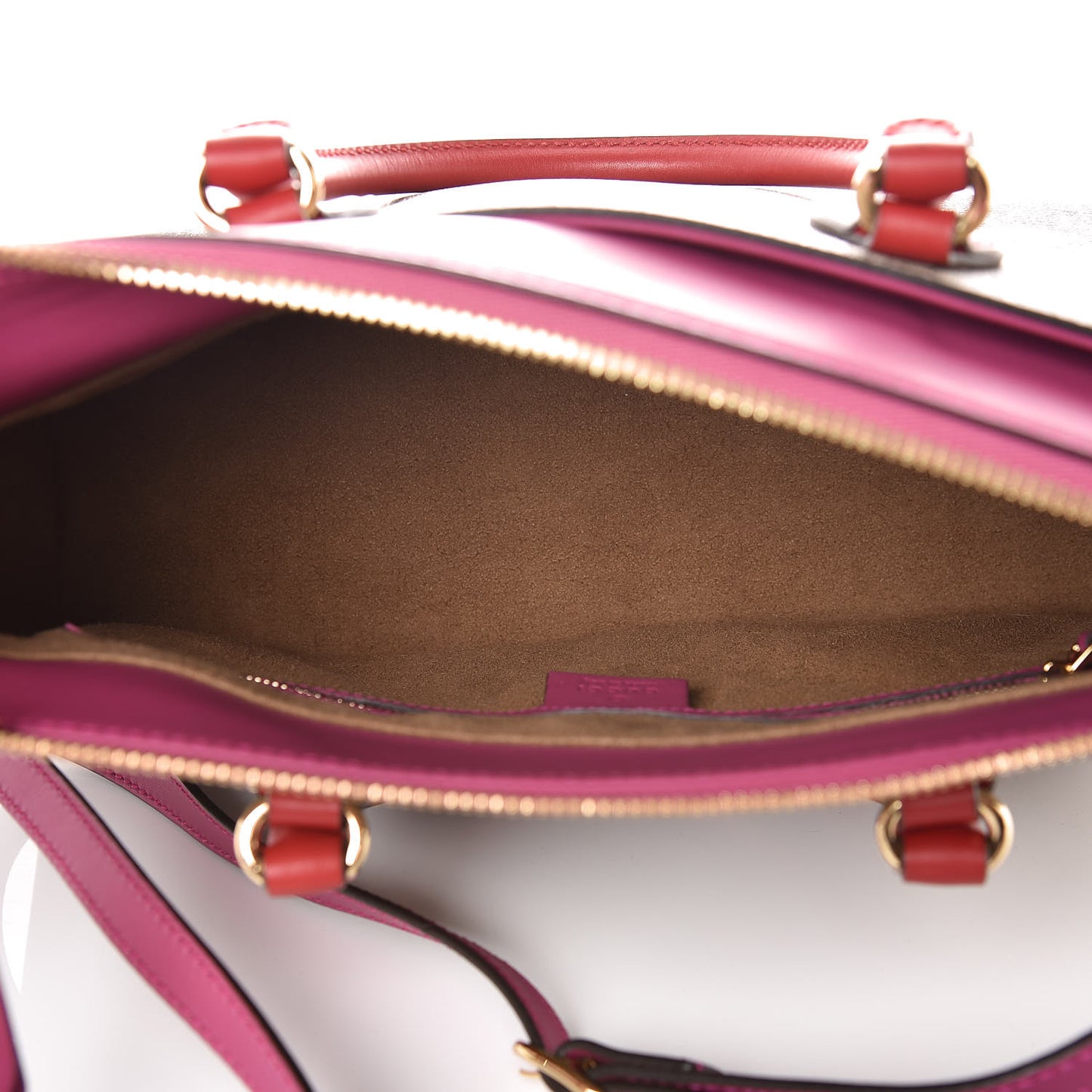 GG Supreme Monogram Moon Calfskin Small Zip Top Tote Beige Ebony Hibiscus Red New Rosette