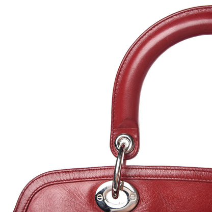 Christian Dior Lambskin Cannage Medium Granville Tote Red 22 of 22