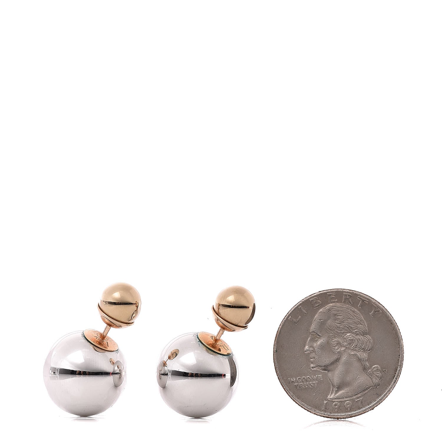 Christian Dior Mise En Dior Tribal Earrings Gold Silver 2 of 4