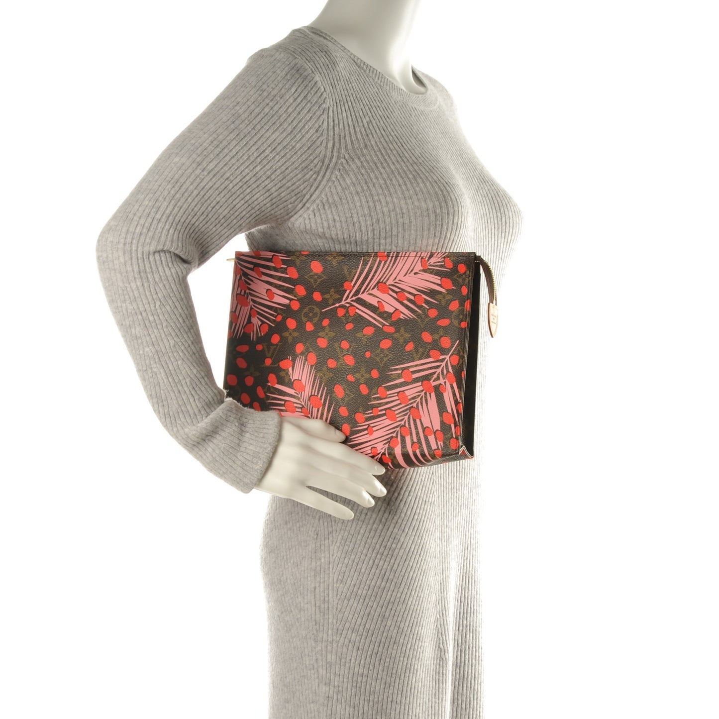 Monogram Jungle Dots Toiletry Pouch 26 Sugar Pink Poppy