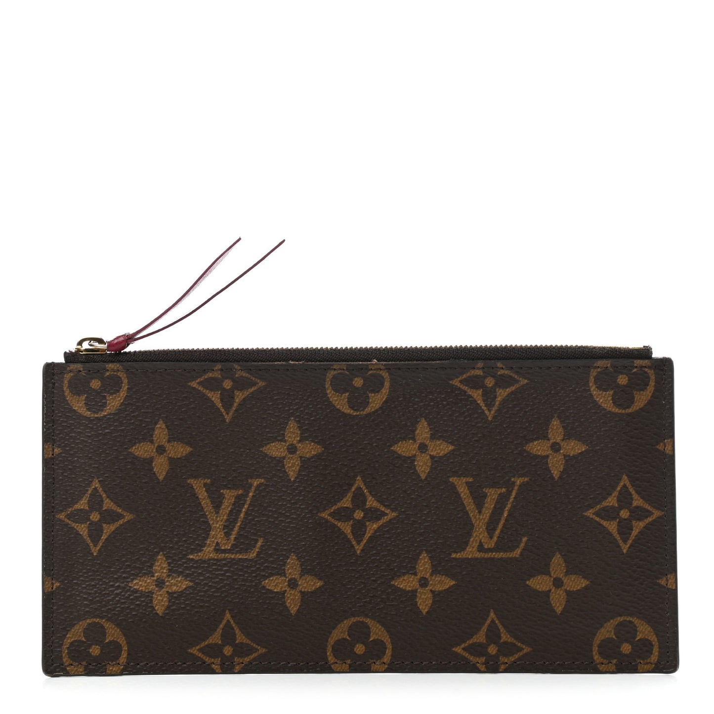 Monogram Felicie Chain Wallet Zippered Insert Fuchsia
