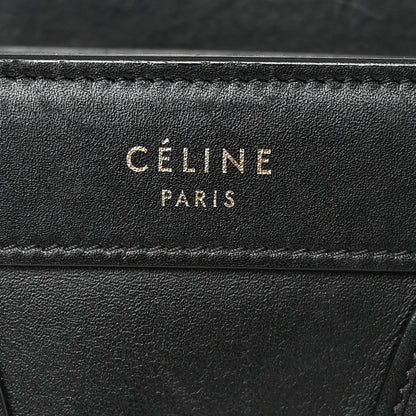 Celine Smooth Calfskin Nano Luggage Black 6 of 11