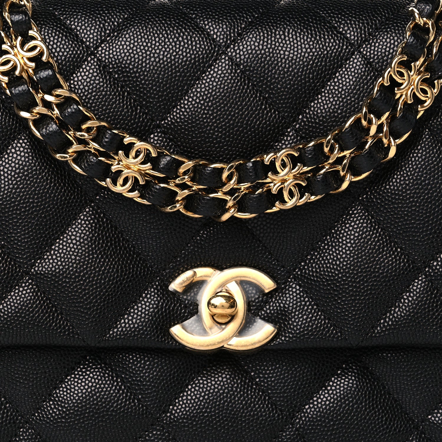 Chanel Caviar Quilted Coco First Flap Black 7 of 10
