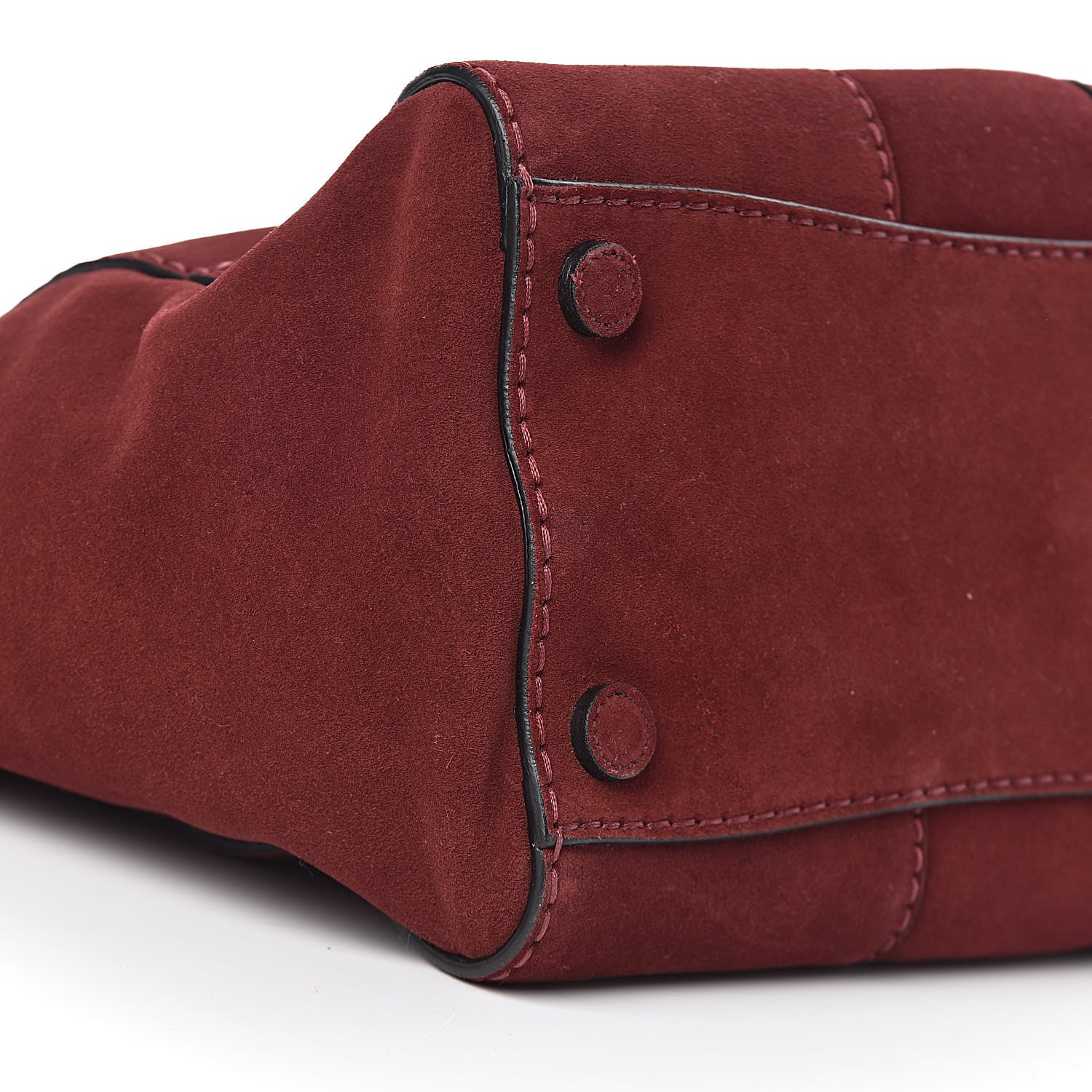 Prada Suede Scamosciato Stitched Small Twin Pocket Tote Porpora 9 of 12