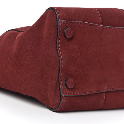 Prada Suede Scamosciato Stitched Small Twin Pocket Tote Porpora 9 of 12