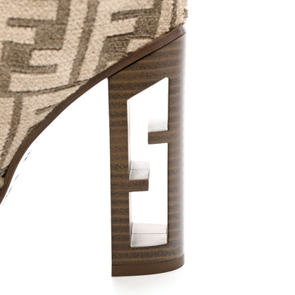 Fendi Chenille Jacquard FF 110mm Knee Boots 37 Tortora Nuvola 6 of 11