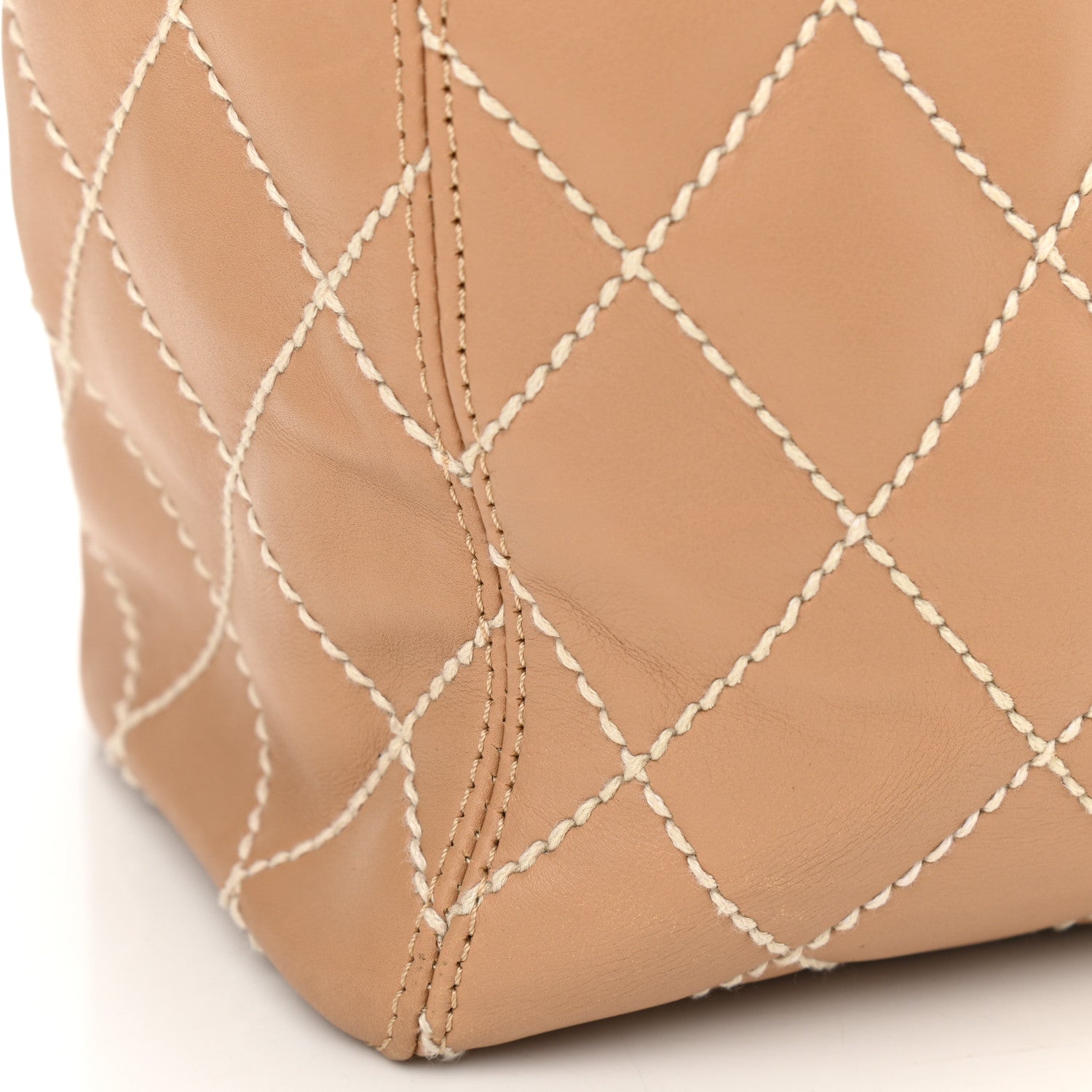 Chanel Calfskin Wild Stitch Medium Tote Beige 13 of 13