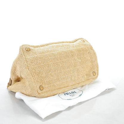 Prada Raffia Suede Tote Naturale 4 of 8