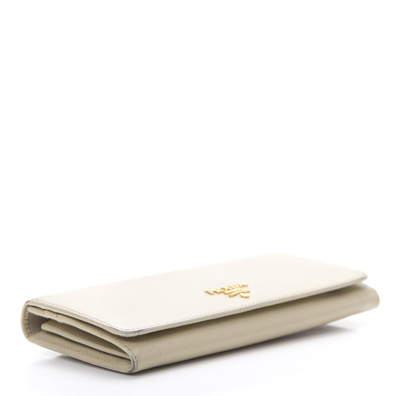 Prada Saffiano Metal Continental Flap Wallet Cera 4 of 13