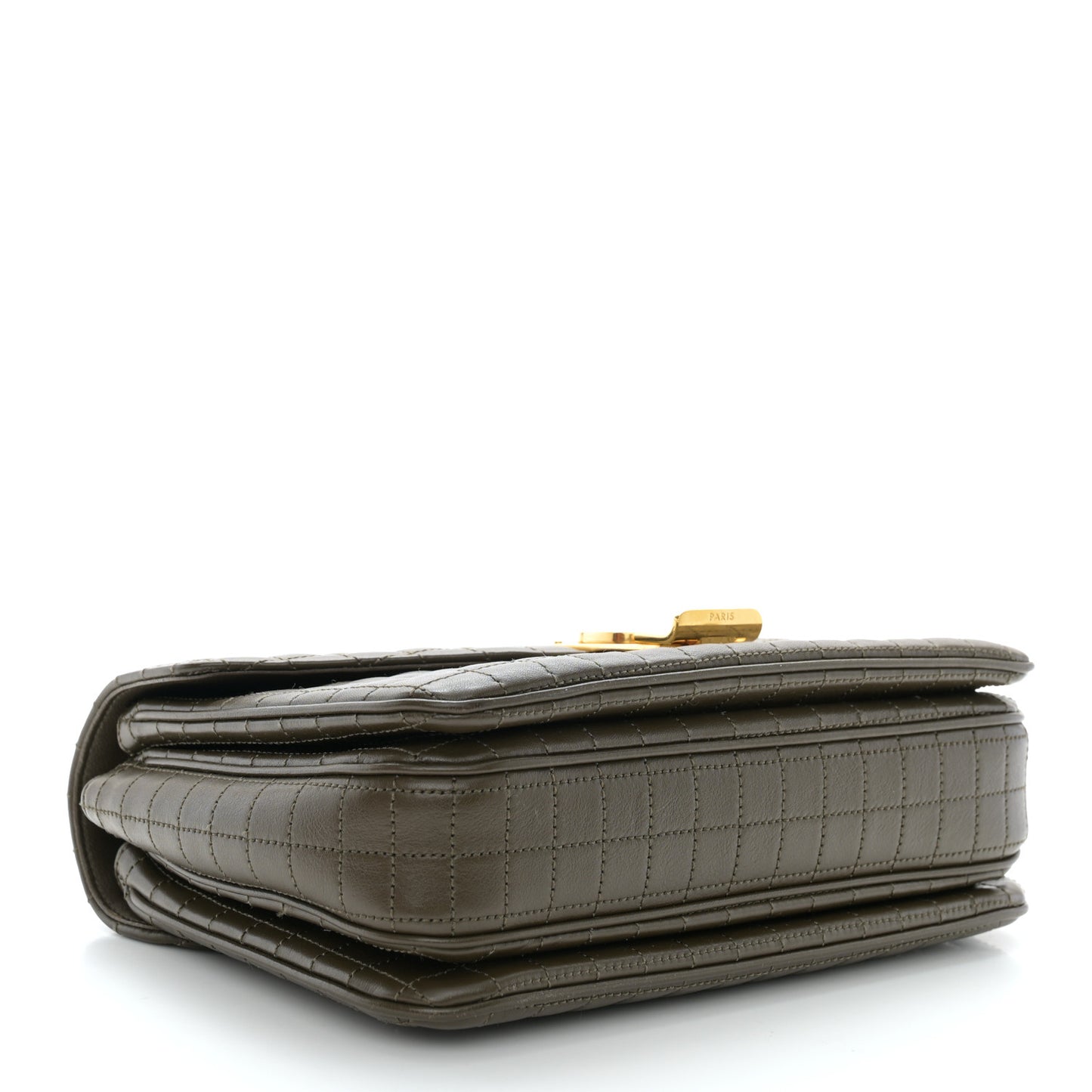 Calfskin Quilted Medium C Bag Khaki
