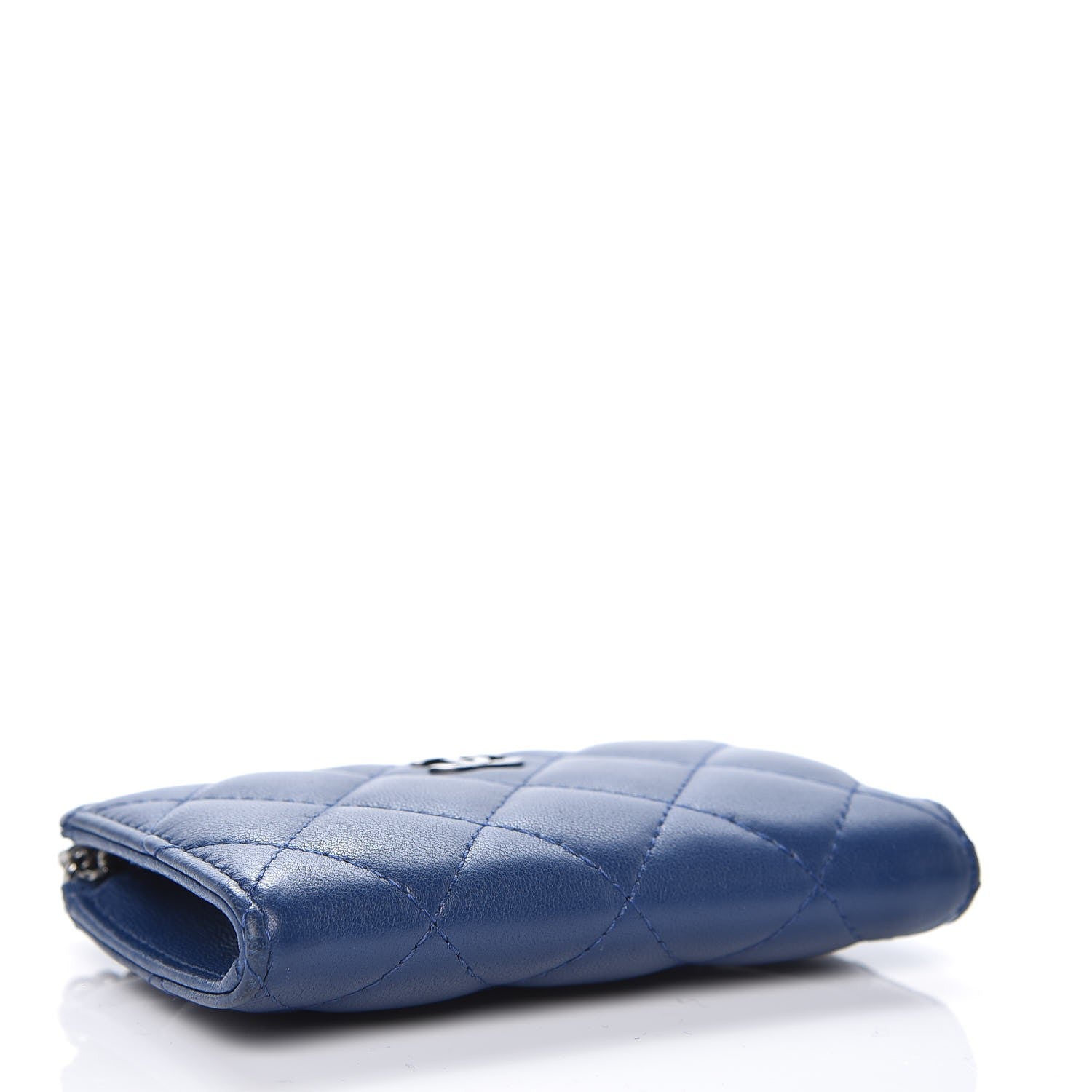 Chanel Lambskin Quilted Key Holder Case Blue 4 of 12
