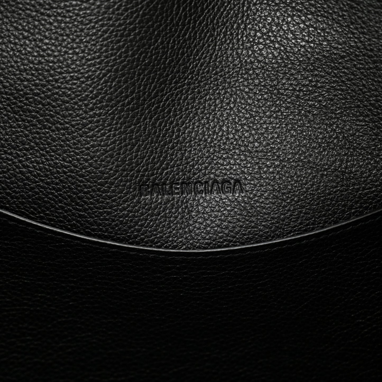 Grained Calfskin Neo Classic Black Hardware Large Top Handle Bag Black
