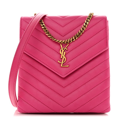 Saint Laurent Lambskin Quilted Double Flap Bag Pink 1 of 12