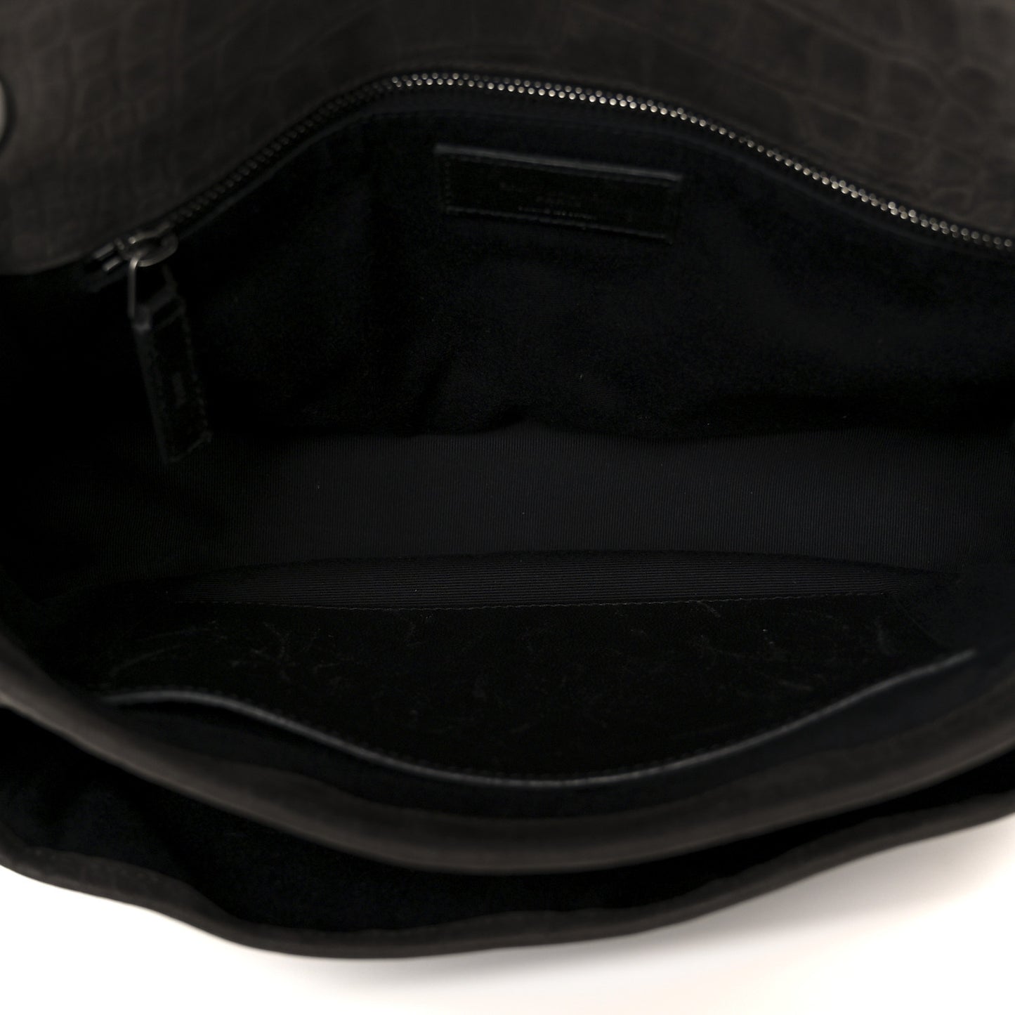 Nubuck Crocodile Embossed Monogram Medium Niki Chain Satchel Wood