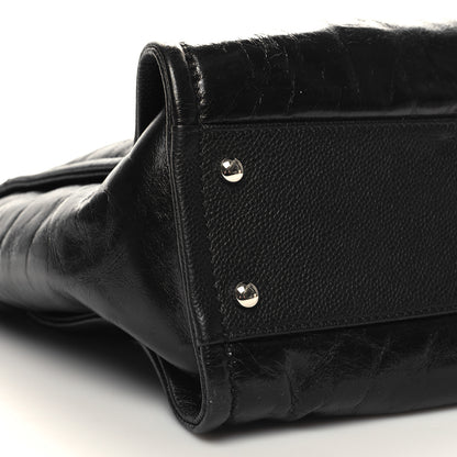 Chanel Glazed Calfskin Small Deauville Tote Black 9 of 10