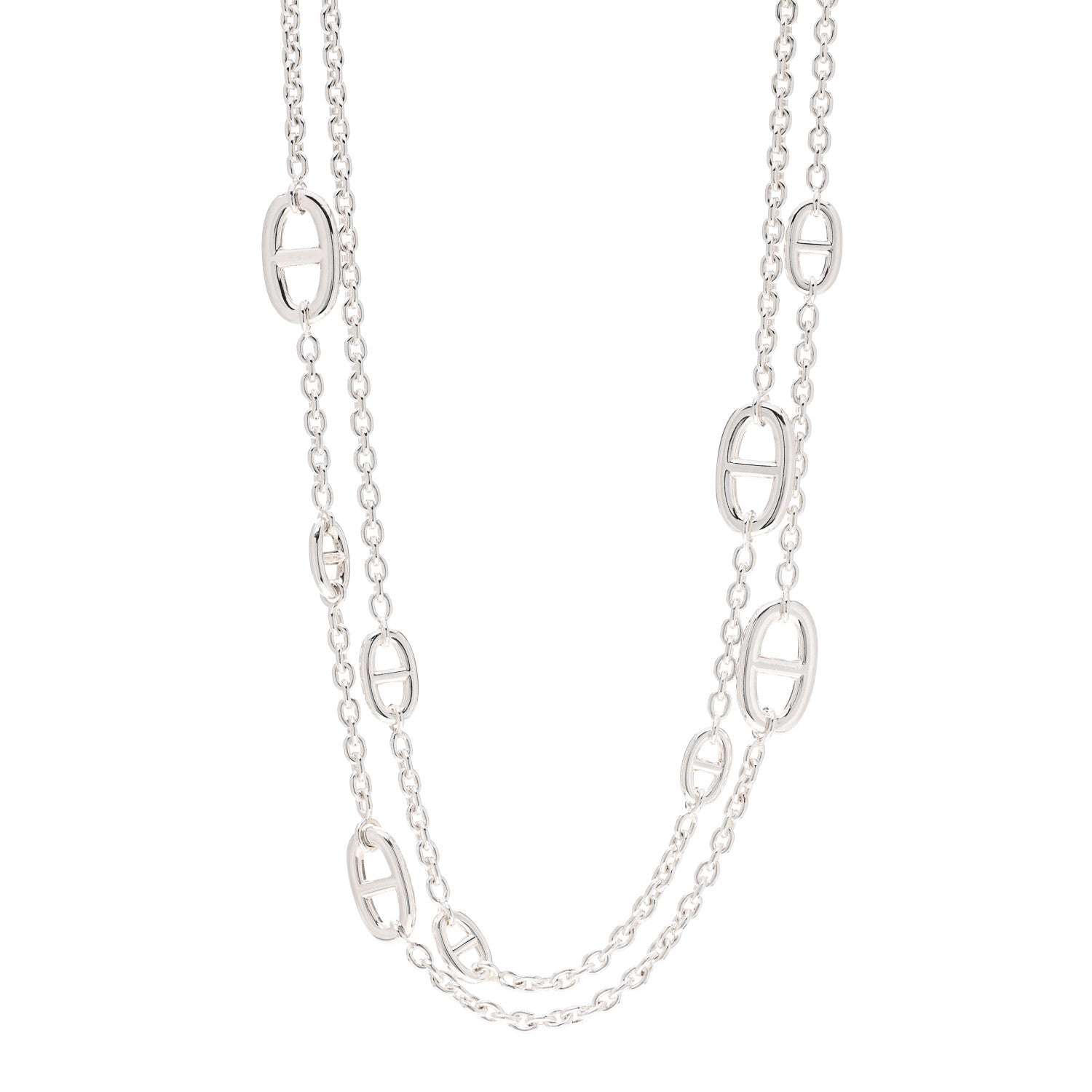 Hermes Sterling Silver Farandole Necklace 120 1 of 5