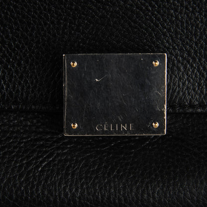 Celine Drummed Calfskin Suede Medium Trapeze Black 7 of 9