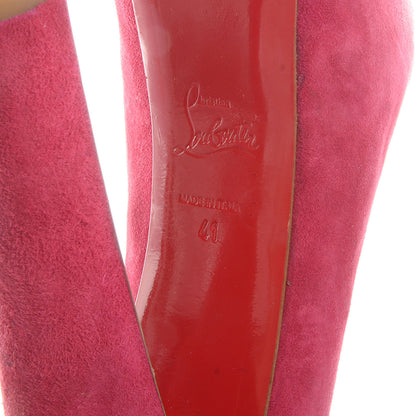Christian Louboutin Suede Shameless 160 Peep Toe Heels 41 Pivoine 7 of 7
