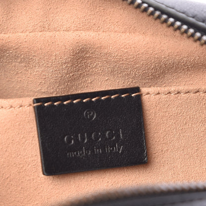 Gucci Calfskin Matelasse Small GG Marmont Chain Shoulder Bag Black 6 of 12