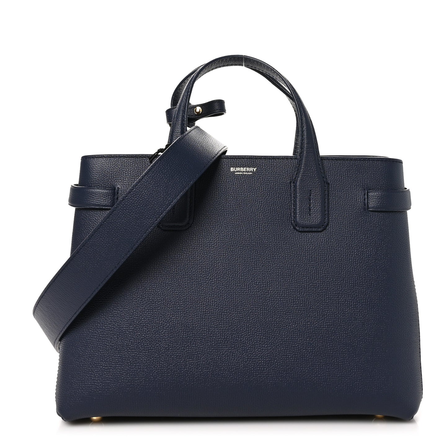 Derby Calfskin Vintage Check Medium Banner Tote Regency Blue