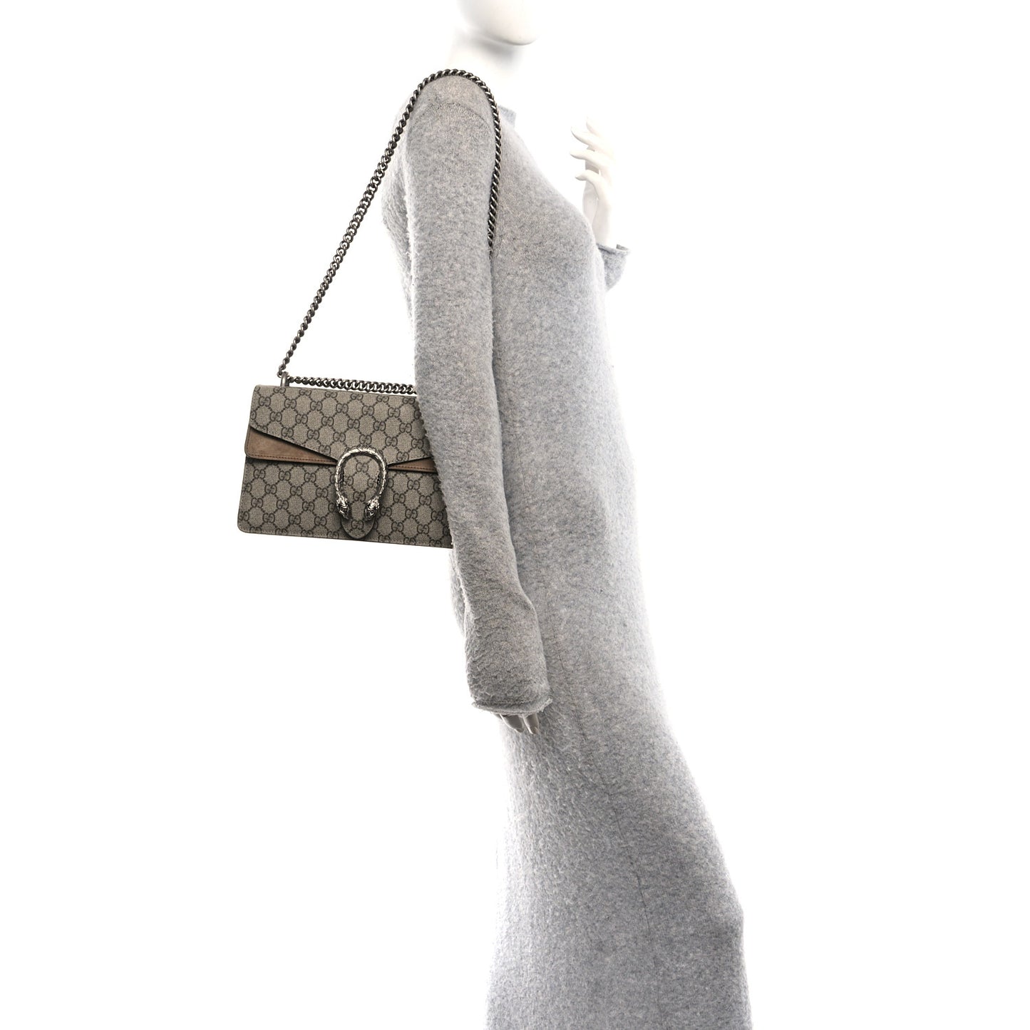 GG Supreme Monogram Small Dionysus Shoulder Bag Taupe