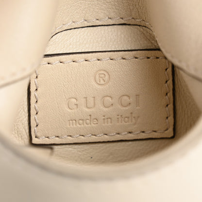 Gucci Roxy Calfskin Blondie Card Case Wallet with Strap Mystic White 6 of 11