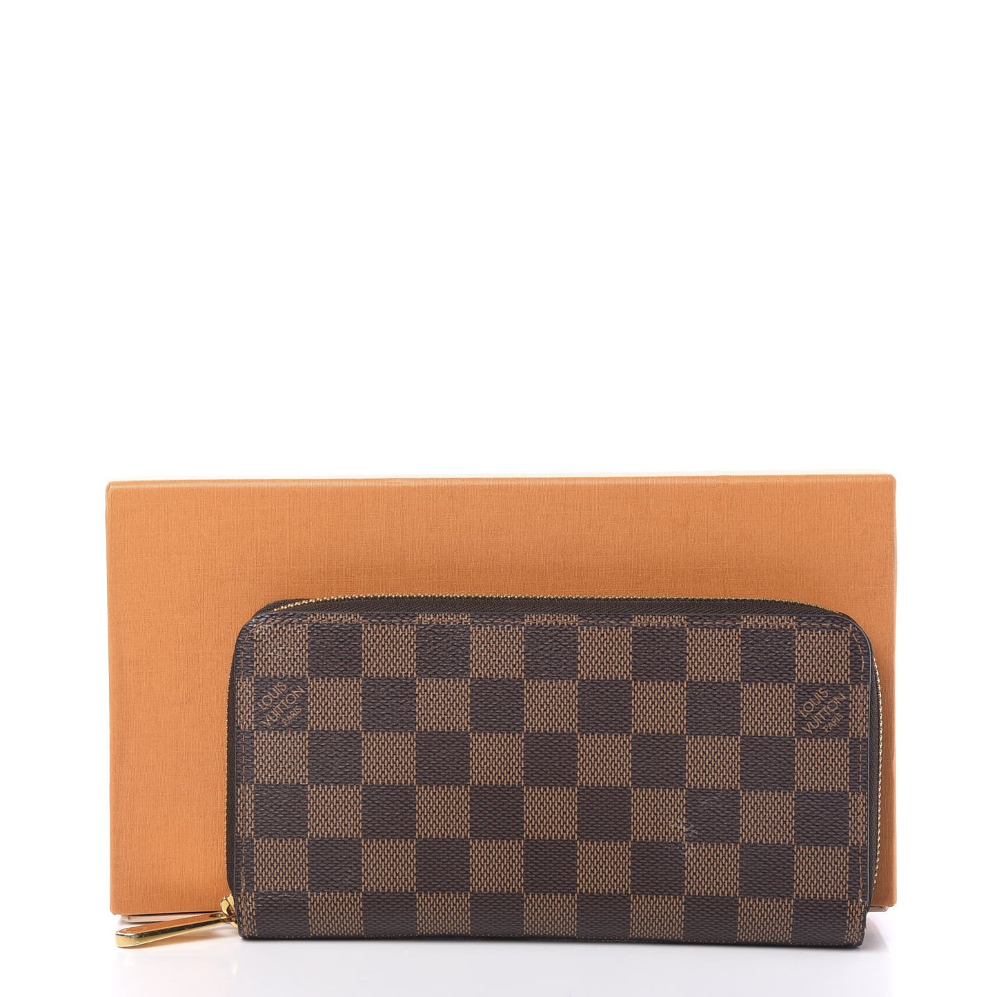Damier Ebene Zippy Wallet Rose Ballerine