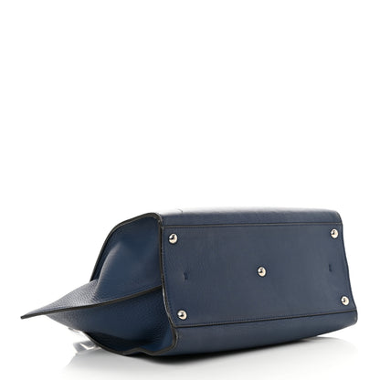 Fendi Vitello Dolce Shiny Nappa Petite 3Jours Tote Blue 4 of 21