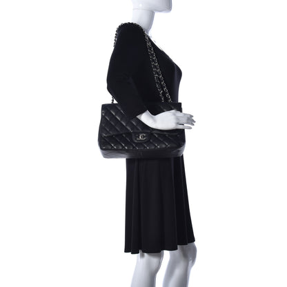 Chanel Caviar Quilted Jumbo Single Flap Black 3 of 10