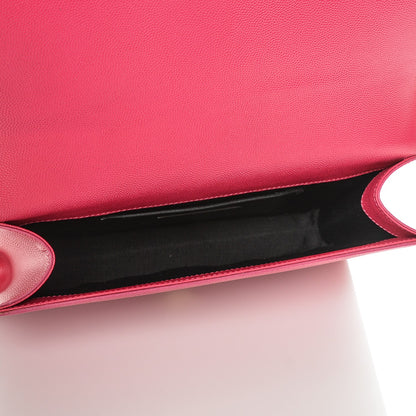 Saint Laurent Grain De Poudre Classic Monogram Kate Clutch Lipstick Fuchsia 5 of 6