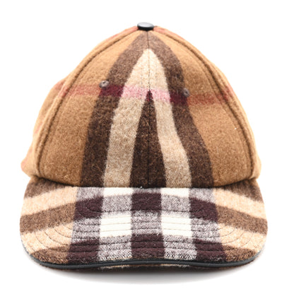 Burberry Wool Check Baseball Cap L Birch Brown 2 of 8
