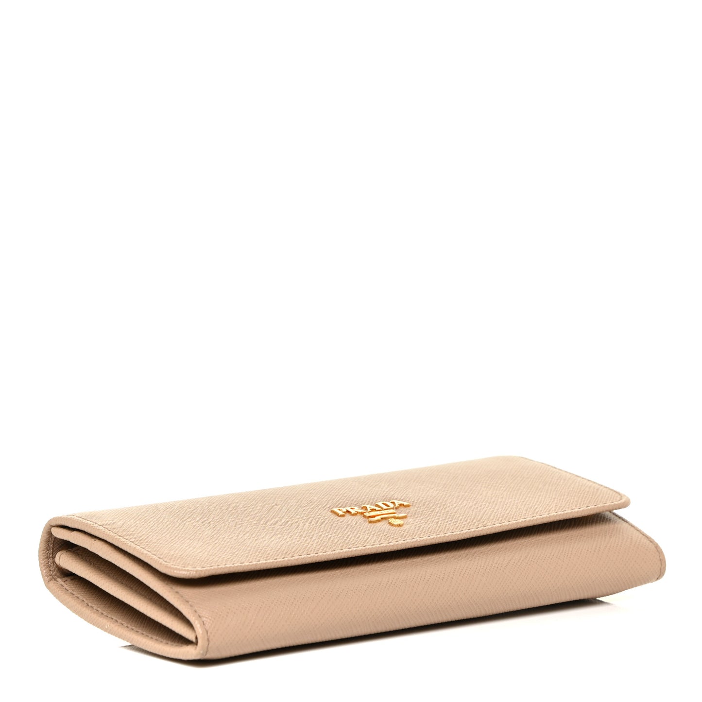 Saffiano Metal Continental Flap Wallet Cammeo