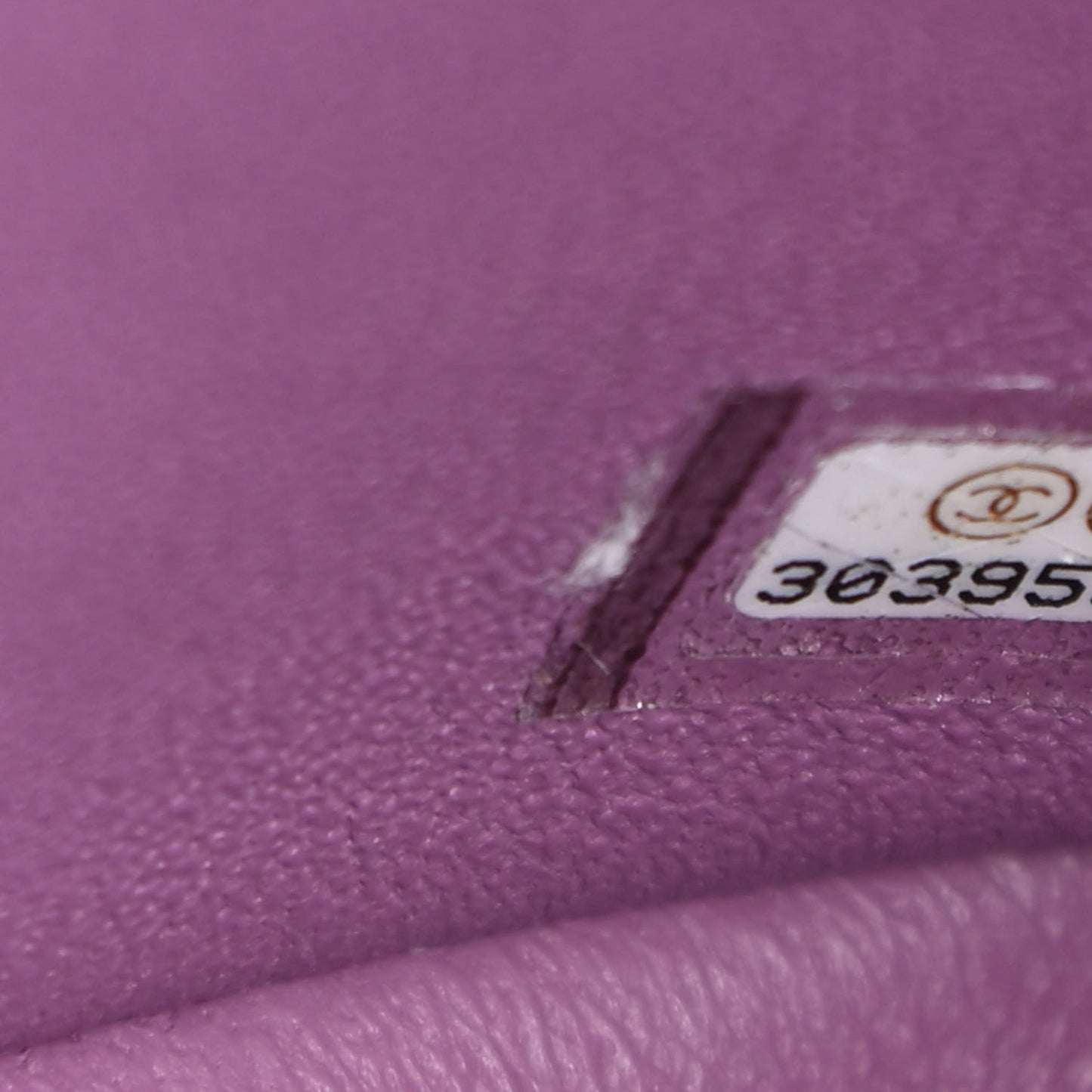 Lambskin Quilted Mini Rectangular Flap Purple