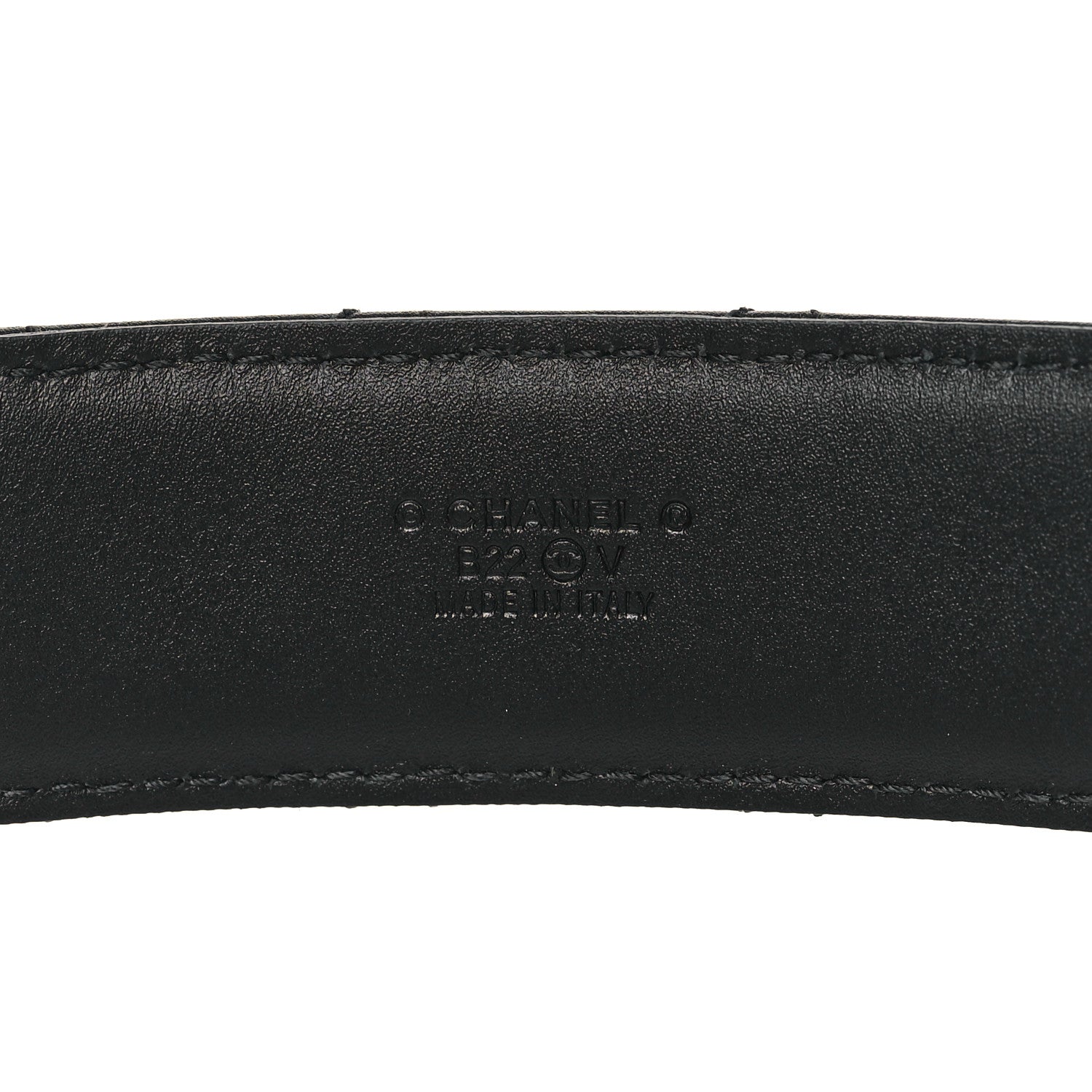 Chanel Calfskin Quilted CC Chain Belt 95 38 Black 4 of 5