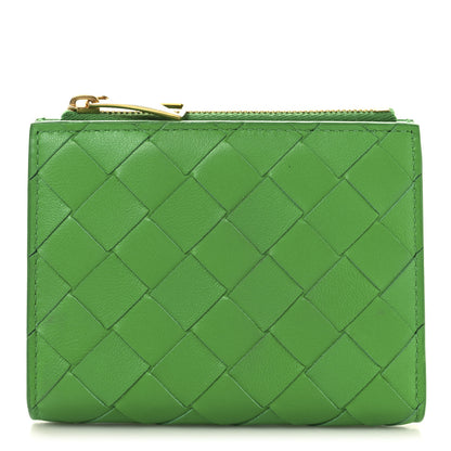 Bottega Veneta Nappa Intrecciato Small Bi-Fold Zip Wallet Parakeet 1 of 7