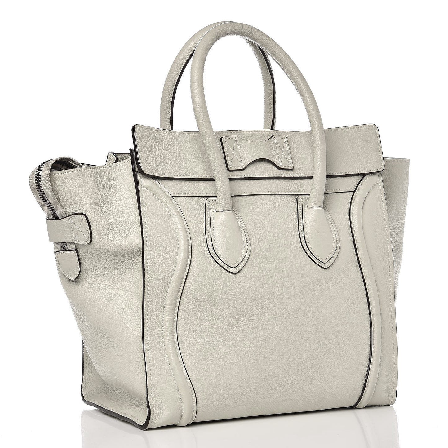 Drummed Calfskin Mini Luggage Lune