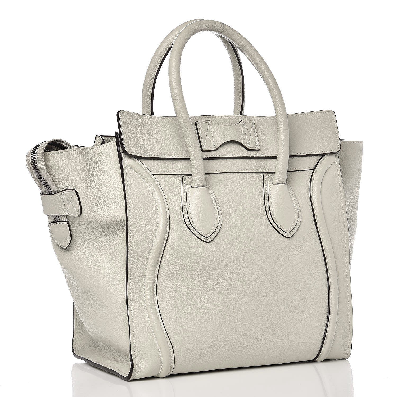 Celine Drummed Calfskin Mini Luggage Lune 3 of 11