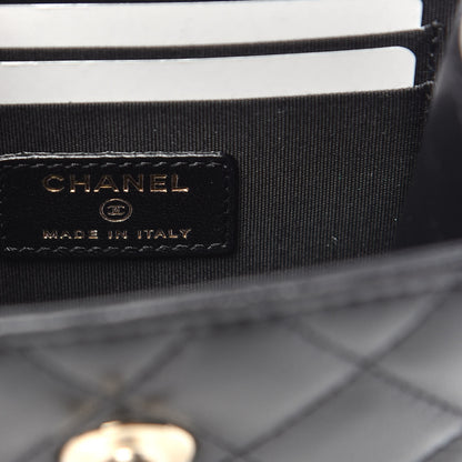 Chanel Lambskin Quilted Mini Trendy CC Chain Wallet Black 6 of 10