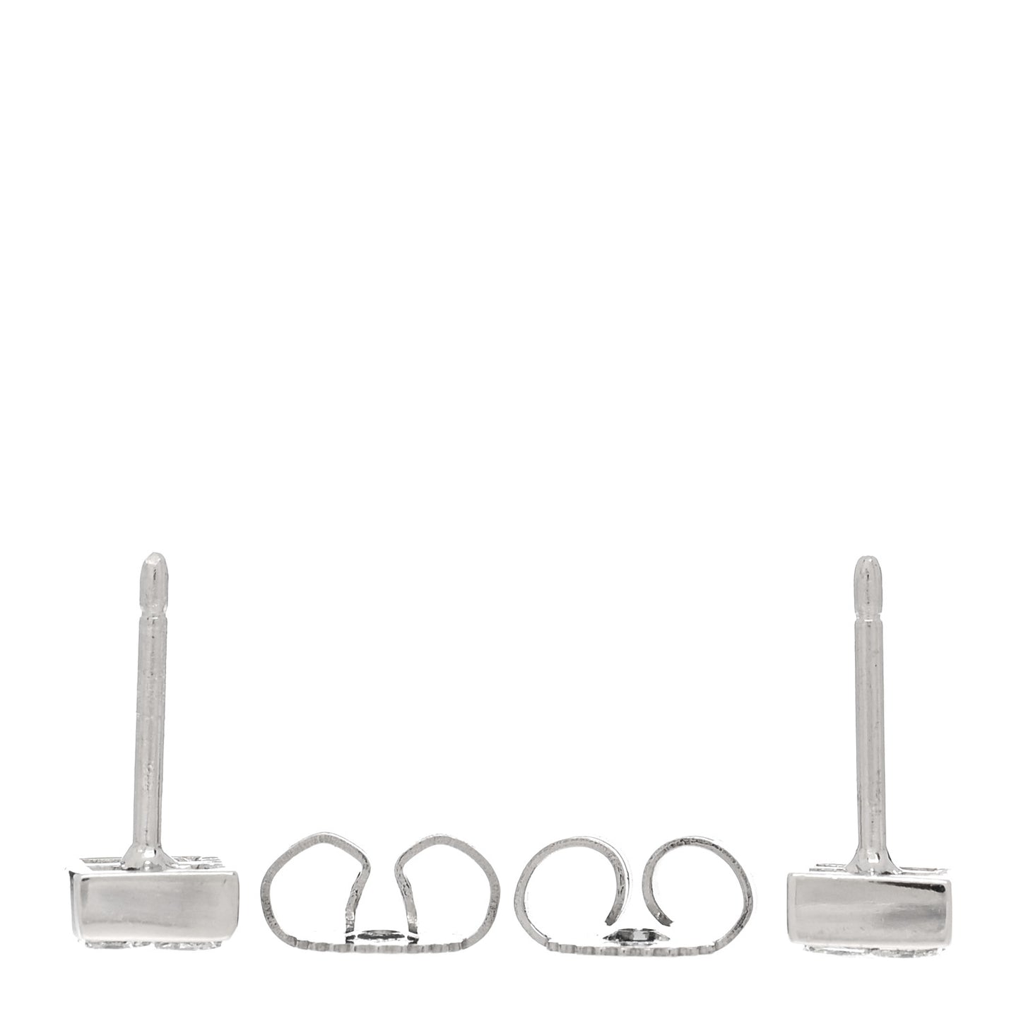 Platinum Diamond Square Earrings