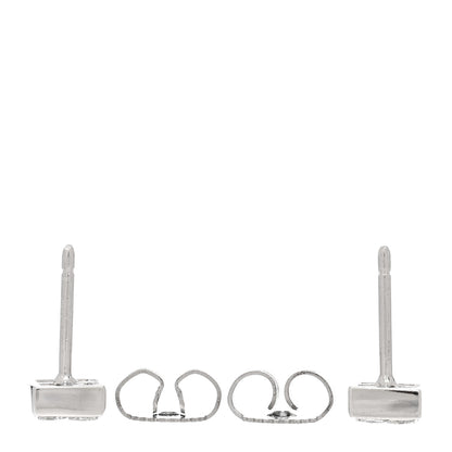 Tiffany Platinum Diamond Square Earrings 3 of 4