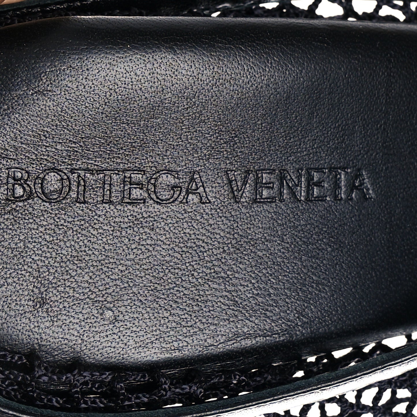 Mesh Nappa Chunky Chain Sandals 39.5 Black