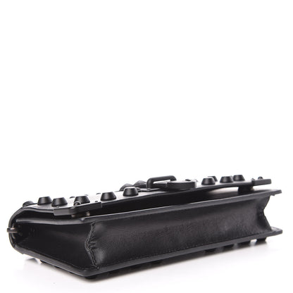 Prada City Calfskin Cahier Studded Mini Bag Black 4 of 12