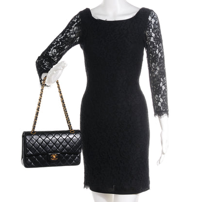 Chanel Lambskin Medium Double Flap Black 2 of 8
