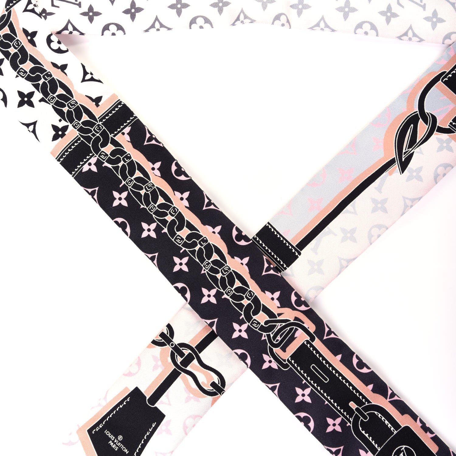 Louis Vuitton Silk Monogram Rising Confidential BB Bandeau Black Rose 2 of 4