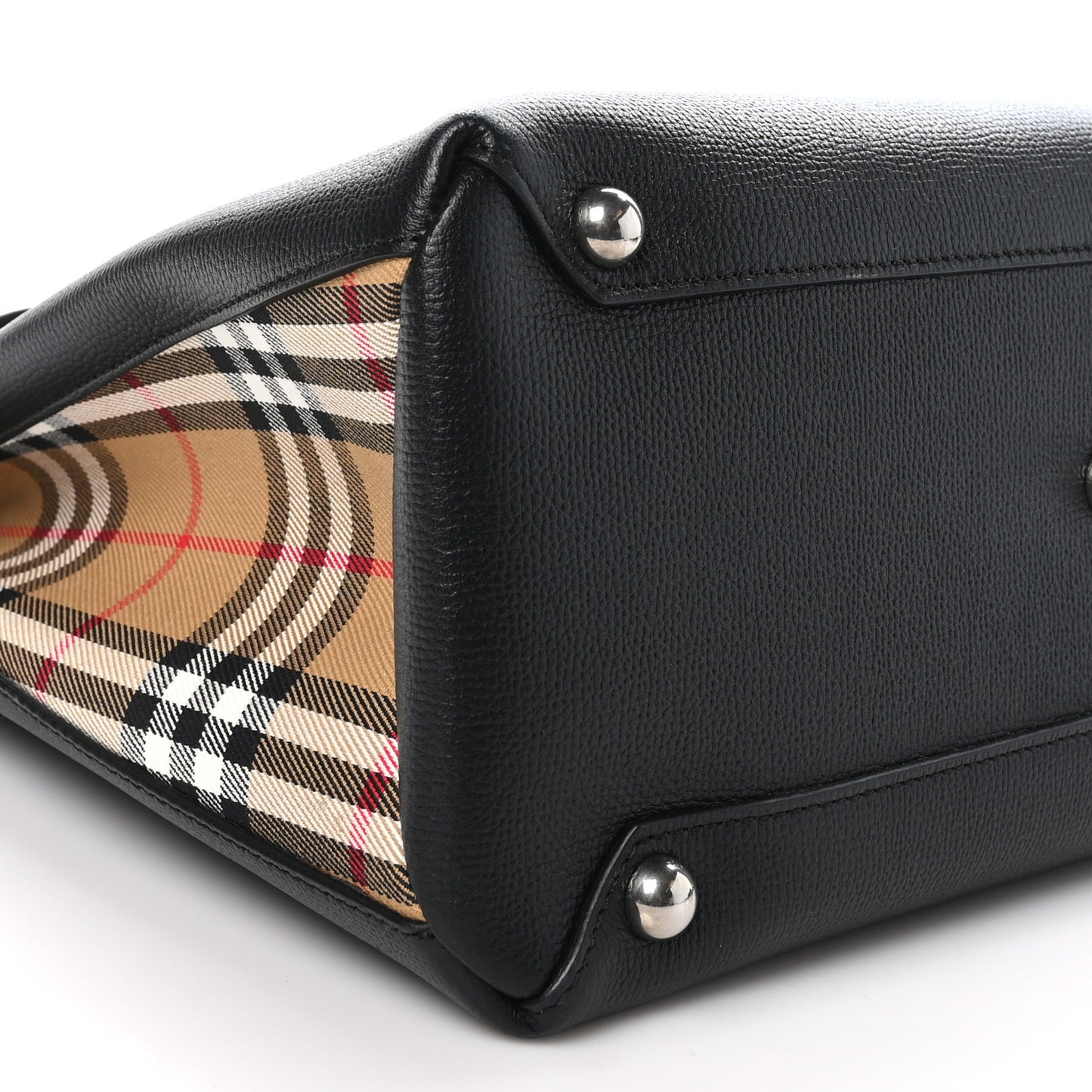 Derby Calfskin Vintage Check Medium Banner Tote Black